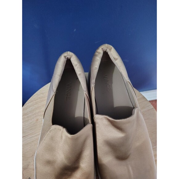 Vince Gold Satin Platform Womens Sneaker Shoes Size 9.5 - Picture 2 of 9